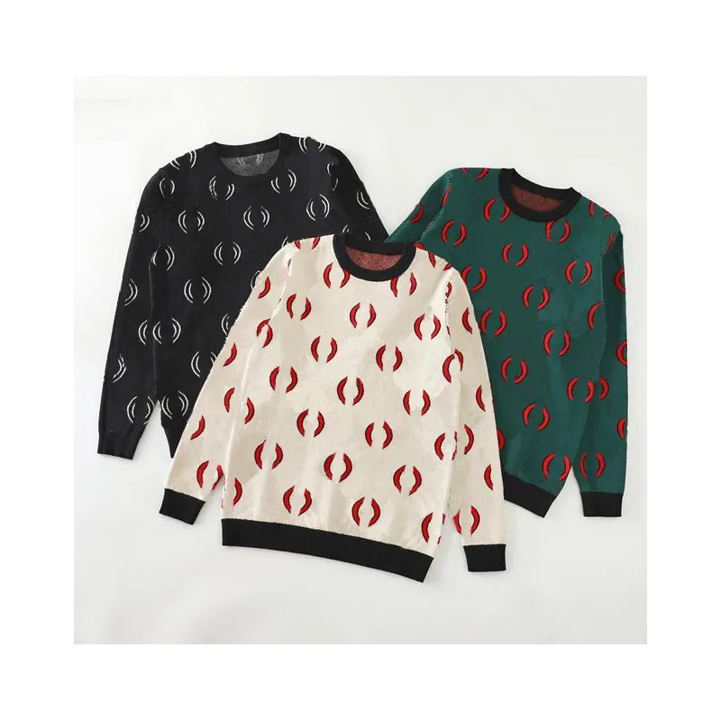 Designer Femmes Shirt Top Tee Sweater Lettre tricotée Double G Jacquard Kniteds Long Manche à manches Pull Pull Spring et Automne Vêtements pour femmes