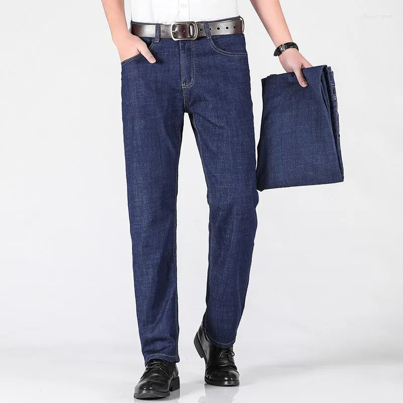Jeans pour hommes Hommes Hommes Business Slim Fit Droit Baggy Pantalon pour pantalon décontracté Jean Homme Style classique Lâche 40