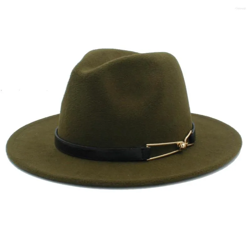 Berets Retro Women Men Wool Fedora Hat For Winter Autumn Elegant Lady Gentleman Jazz Godfather Sombrero Panama Caps Size 56-58CM