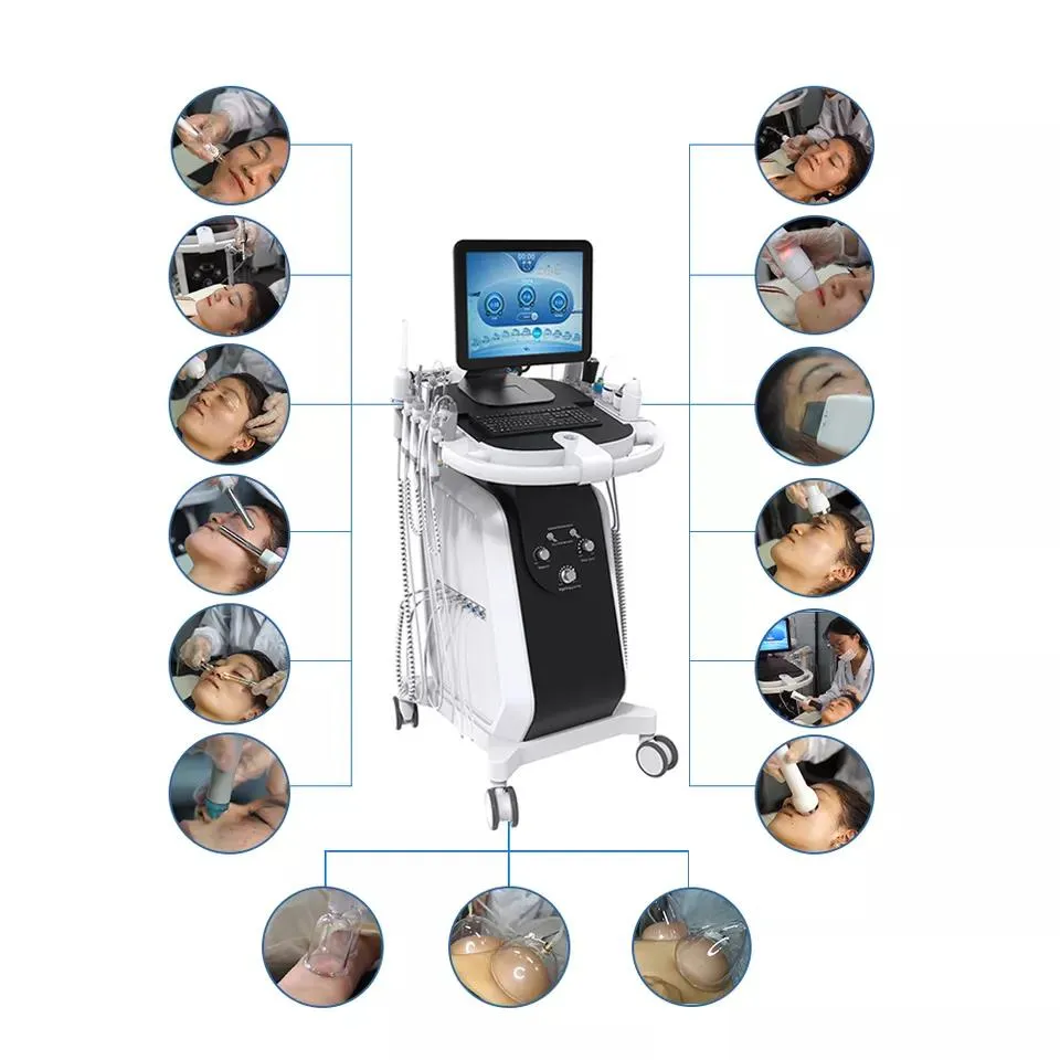 15 I 1 Microdermabrasion Machine Skin Analyzer Hydra Diamond Facial Machine Oxygen Peeling Hydro Dermabrasion Instrument