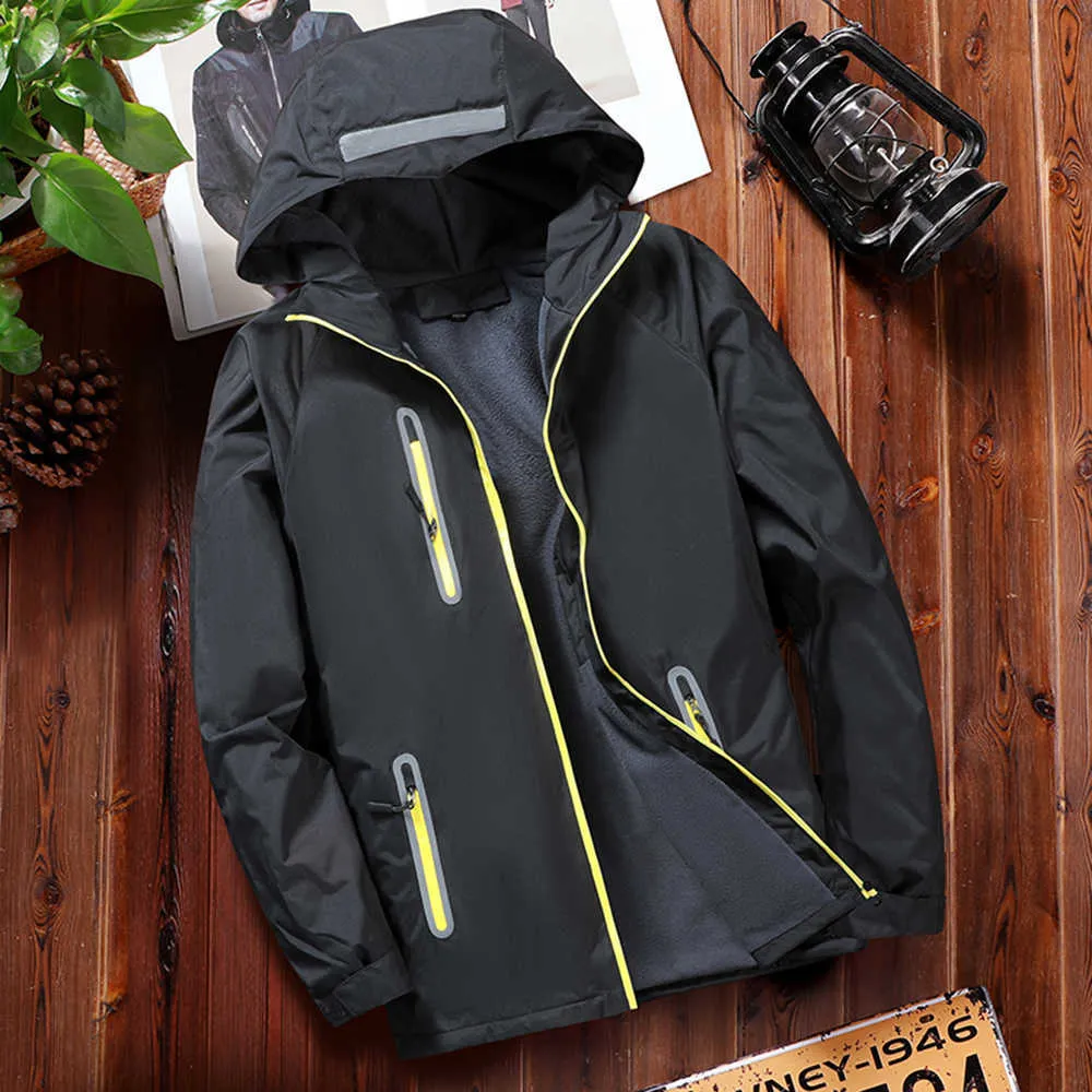 Jackets masculinos Men Autumn Fin Jacket Outdoor Jacket impermeável Jacket Outwear Windbreaker Artigo Reflexivo Jackets For Men Rain T221019