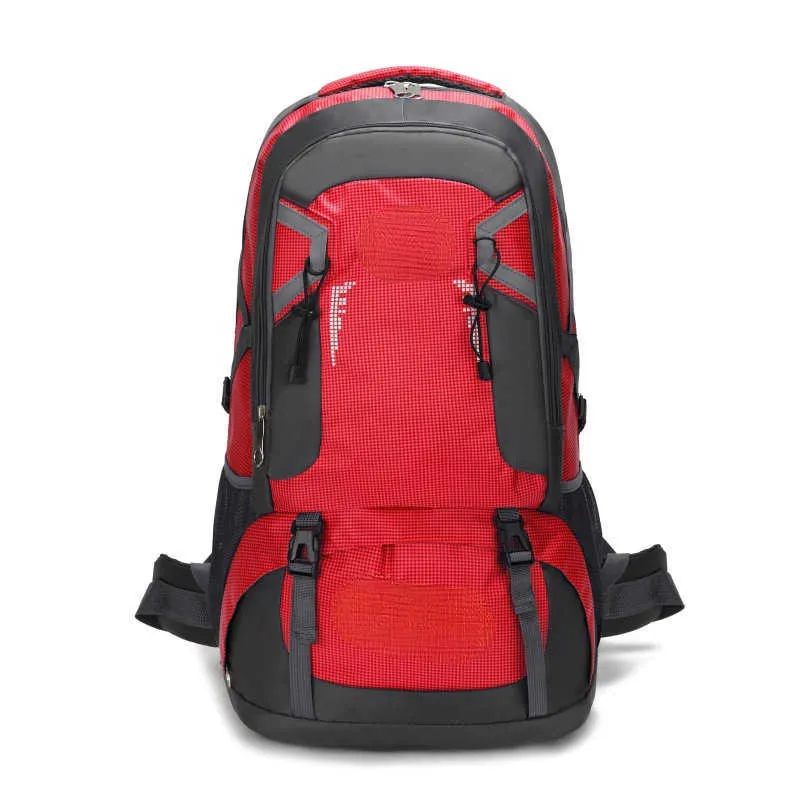 Wandertaschen Outdoor Wandertasche Schulter Männer und Frauen 60L Große Kapazität Reiserucksack Wasserdichte Reisetasche Multifunktionale Reittasche L221014