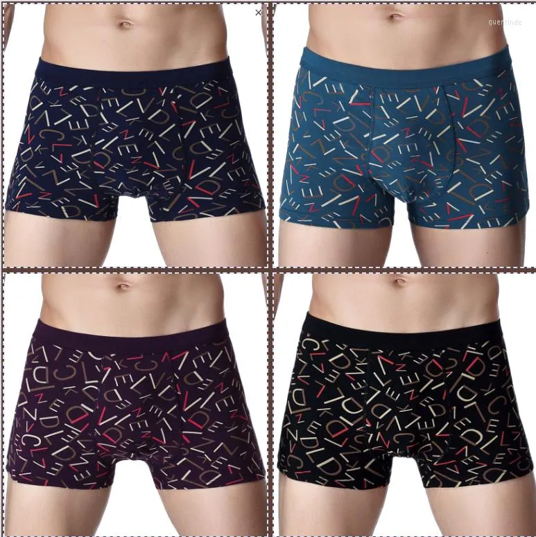 Mutande Intimo da uomo Cotone Comodo Semplice Boxer con ombelico Slip con stampa cartoon U Convesso Antitraccia Sexy