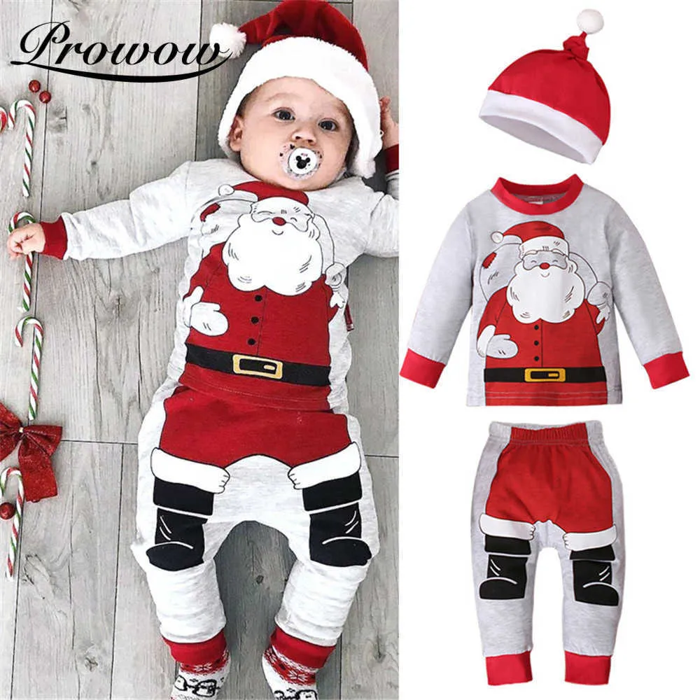 Specjalne okazje Prowow Baby Boys Santa Claus Ubrania Zestaw Bożego Narodzenia Baby Costum