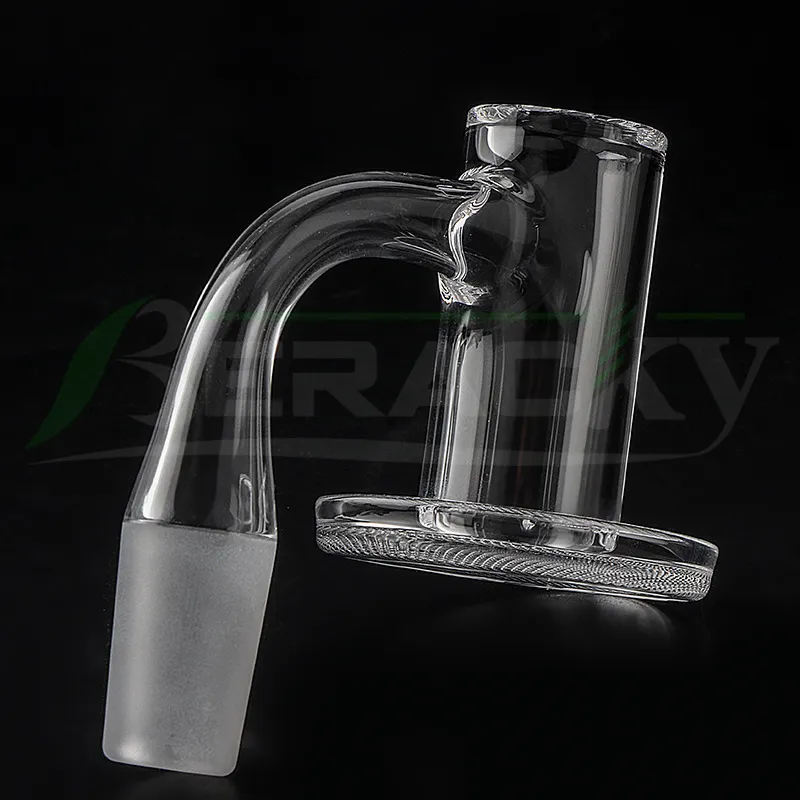 Beracky Full Weld Roken Zandstralen Quartz Charmer Banger met Raster Schotel 20mm OD Afgeschuinde Rand Rook Blender Nagels 10mm 14mm 18mm Voor Glazen Water Bong Dab Rigs Pijpen