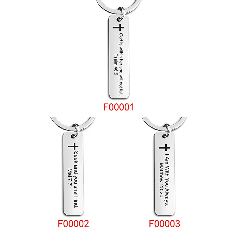 Personalized Cross Keychain Engraved Love Keyring Gift for Couples Girlfriend Boyfriends Key Chain Rings FY5620