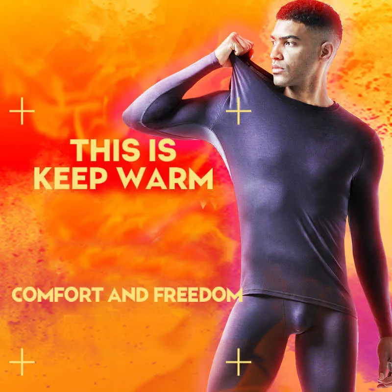 Mäns sömnkläder märke Mens Long Johns Autumn Winter Men Thermal Underwear Sets Sexiga Male Tight T-shirt Leggings Suits Man Mesh Breattable Lounge T221017