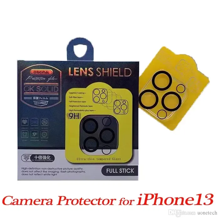 Para iphone protetor de lente de câmera filme de vidro temperado 3d transparente cobertura completa com pacote de varejo 15 14 mais 13 12 mini 11 pro max