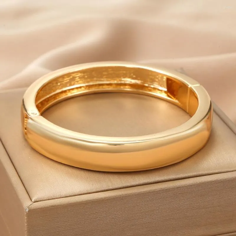 Bangle legering metaal gladde goud vrouwen mannen armband sieraden