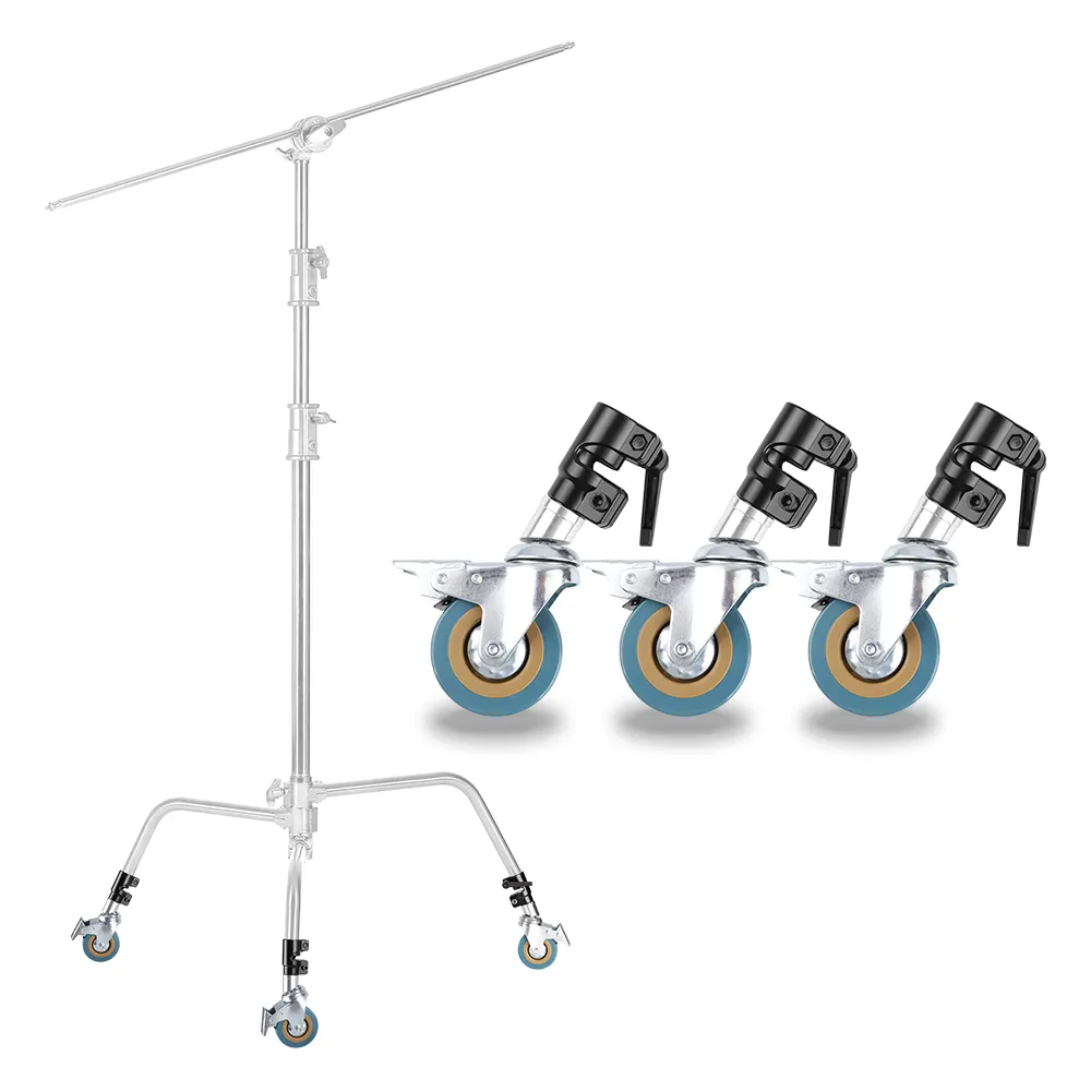 Trépieds C Stand 3 Roues Multifonction Professionnel Pography Studio Heavy Lighting Century Special Wheel Pography Accessoires 221017