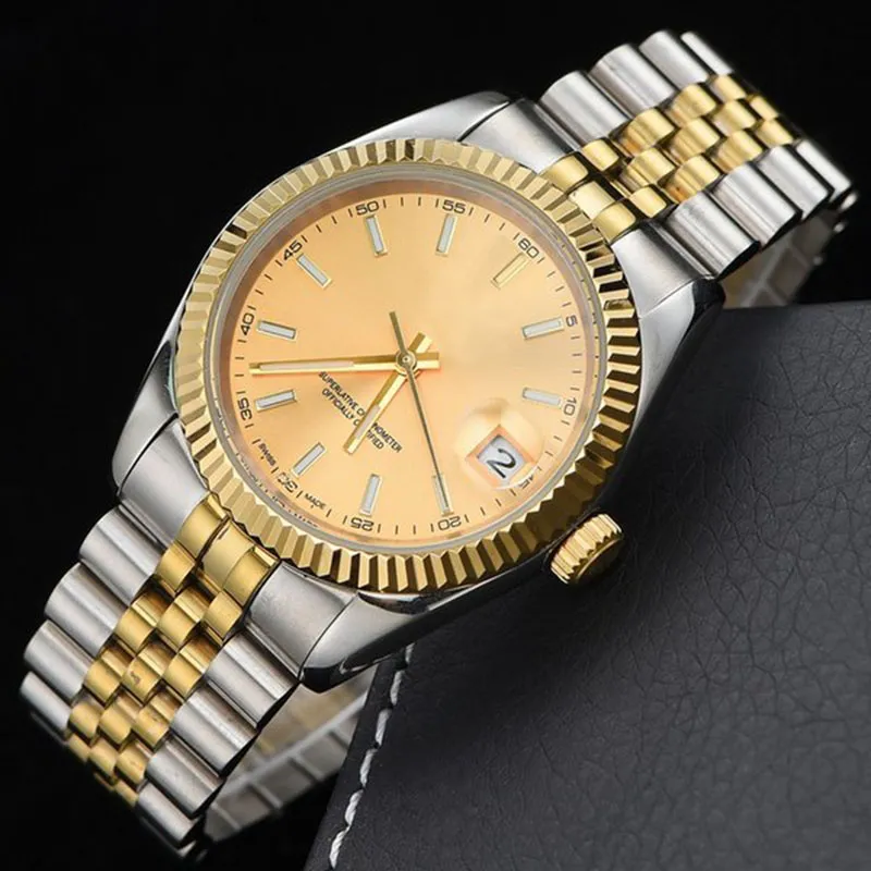 Lady luxury daydate watches mens Automatic Watch 41/36/31mm Mechanical Bezel Stainless Steel lovers sapphire Folding buckle Women Waterproof Luminous Watches