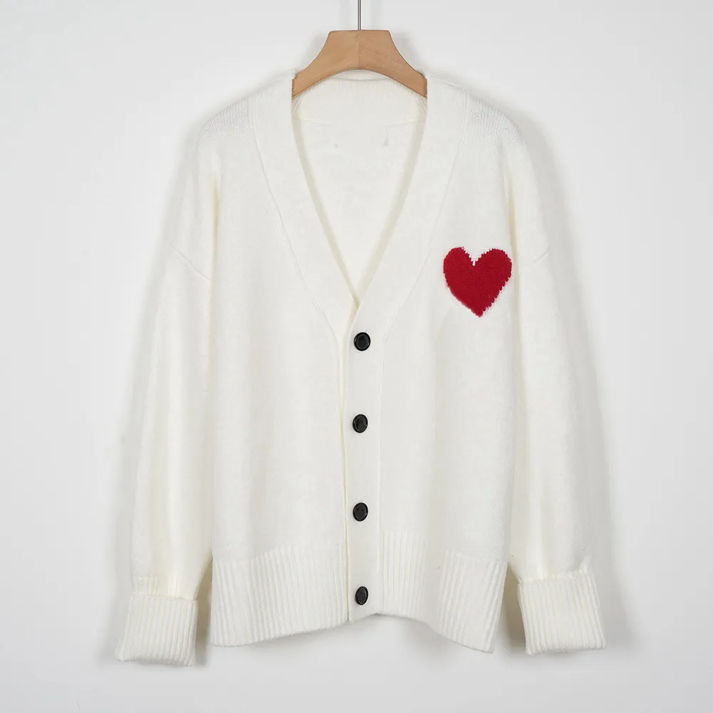 maglione firmato Love A uomo donna tre cardigan in bianco e nero in maglia da donna collo basso lettera di moda vestiti a maniche lunghe Top