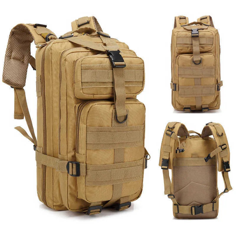 Hiking Bags Military Tactical Backpack Men Travel Bag Large Outdoor Sports Climbing Hunting Fishing Hunting Hiking Army 3P Molle Pack Bag L221014