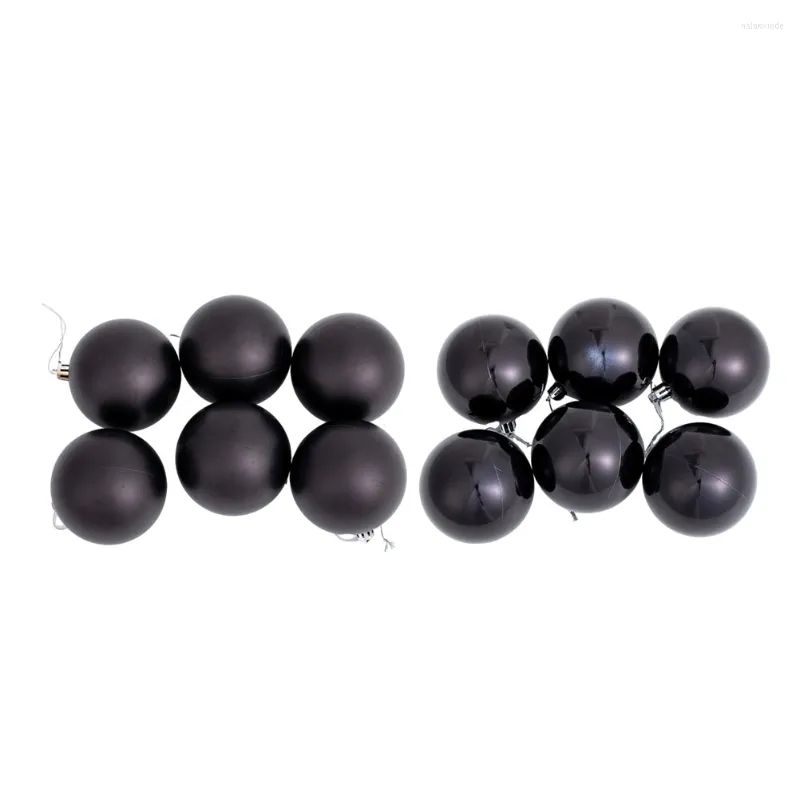 파티 장식 크리스마스 트리 장식 펜던트 펜던트 Xmas Baublesparty Decor Matte Sphere Ornaments Black Decorations Bulb Bauble