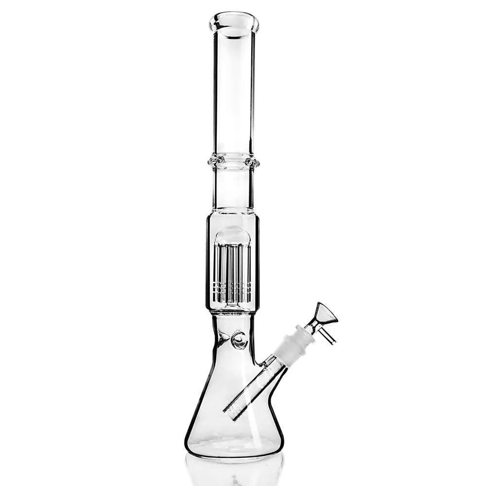 Foto Real Árvore de Braço Inline Perc Hookah Bubbler Bongos de Vidro Transparente com Difusor Downstem Tubos de Água de Vidro Oil Dab Rig Acessórios para Fumar