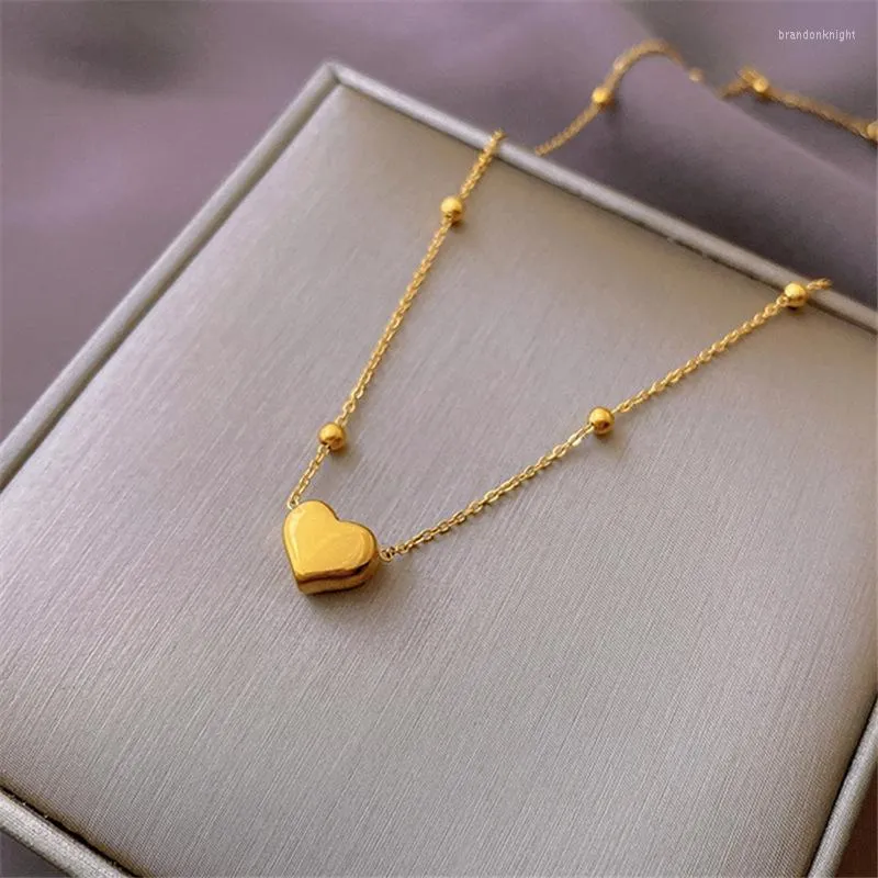 Choker 316L Stainless Steel Heart Pendant Necklace For Women 2022 Trend Party Gift Fashion Jewelry Wholesale