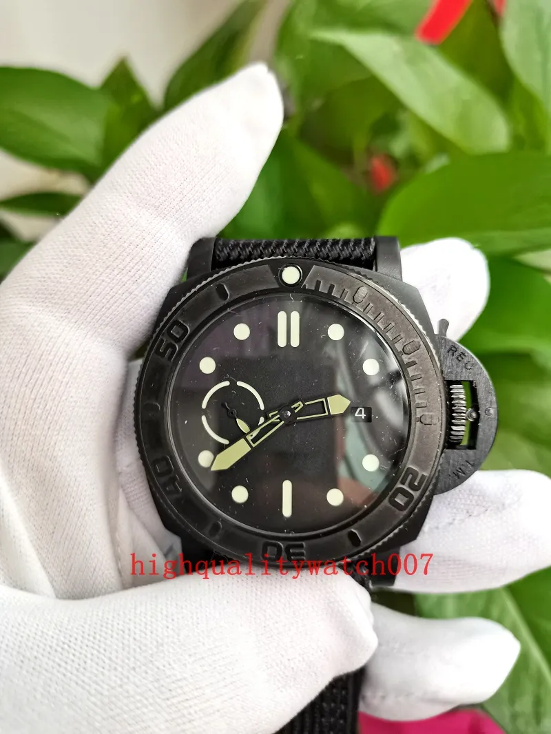 Relógio de alta qualidade New Version V7 Homem Moda de Moda de Moda 47mm Dial preto 00984 ETA Movimento automático 316L Mens excelentes relógios