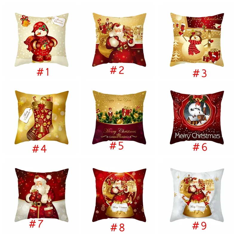 Christmas Cushion Cover Pillow Case Merry Christmas Decorations for Home Ornament Navidad Noel Xmas Gifts Happy WLL1746