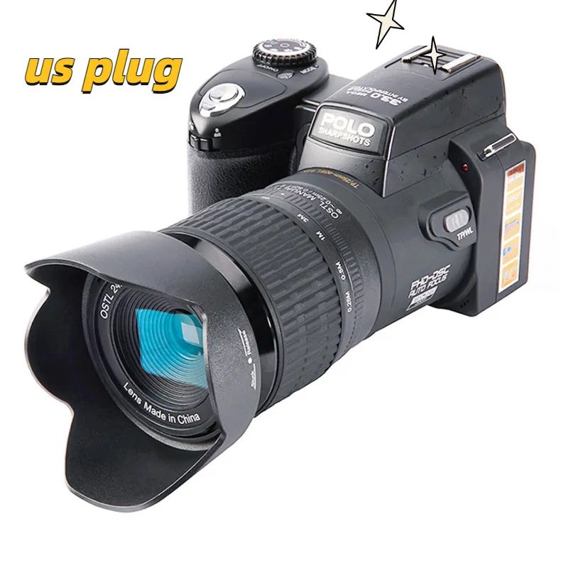 الكاميرات HD الرقمية الرقمية الكاميرا البولو D7100 33MP التوكيل التركيز كاميرا الفيديو SLR 24x ZOOM البصري 3 العدسات حقيبة إضافة واحدة 521