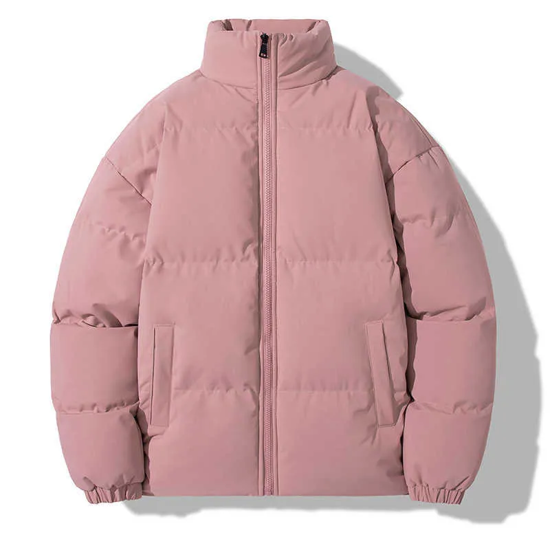 Vestes pour hommes Rose Puffer Veste Hommes Automne Hiver Coton Rembourré Veste Épaissir Chaud Col Montant Coupe-Vent Manteaux Occasionnels De Nombreuses Couleurs Disponibles G221013