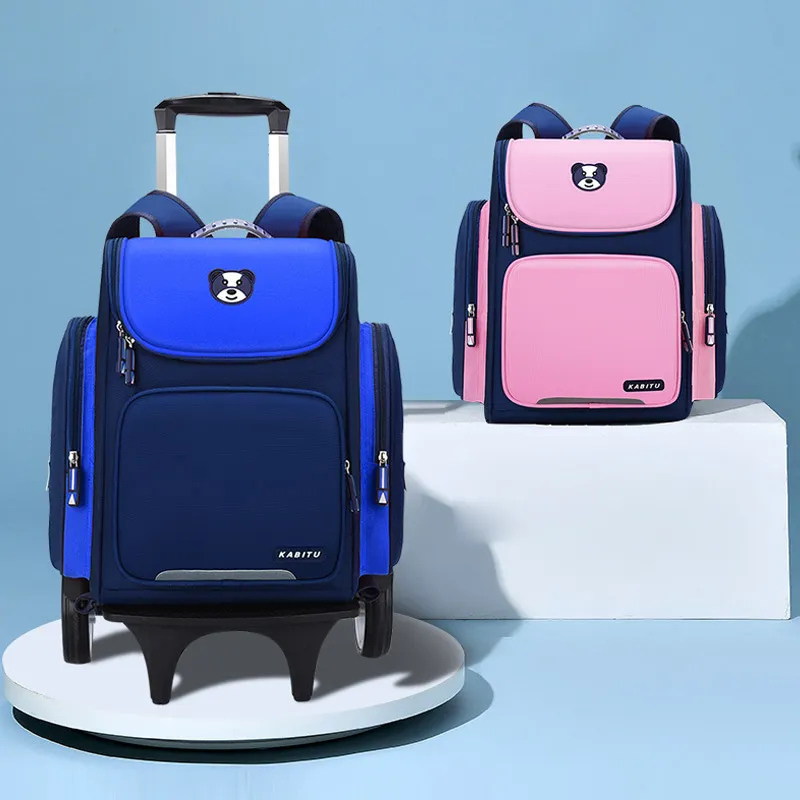 Mochila con ruedas para niñas, mochilas con ruedas, equipaje de viaje para  primaria, Niña Azul 02