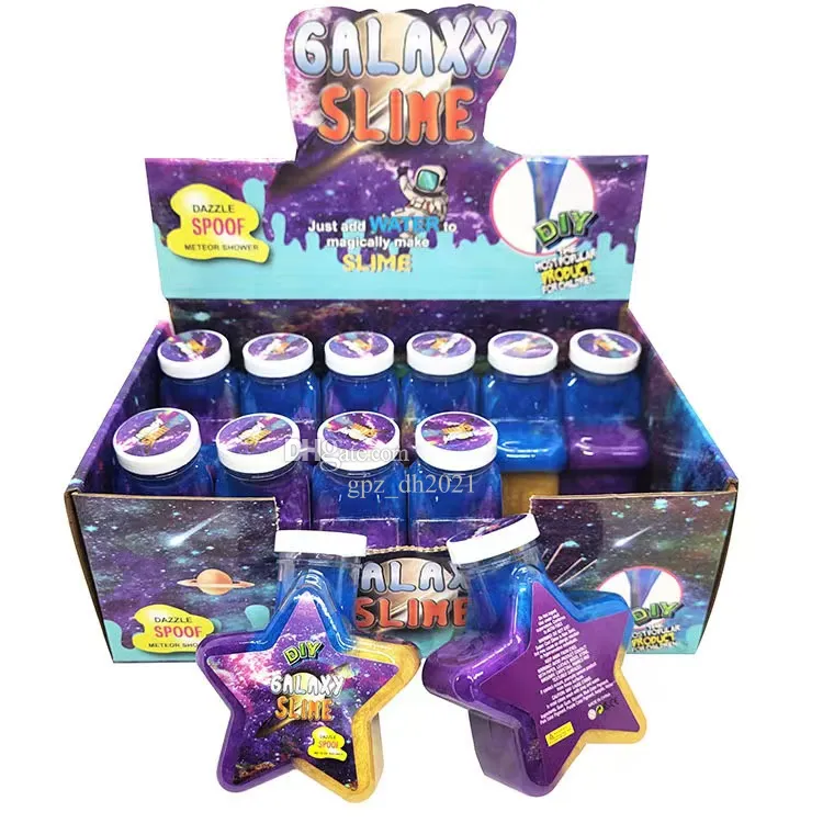 Star five pointed sand skin glue Rainbow Party Favor Unicorn slime Color drum snot can be low boron putty leather