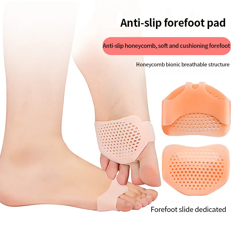 Silicone Honeycomb Forefoot Pad Shoes Pad Gel Insoles Breathable Health Care Shoe Insole High Heel Insert PaddedS