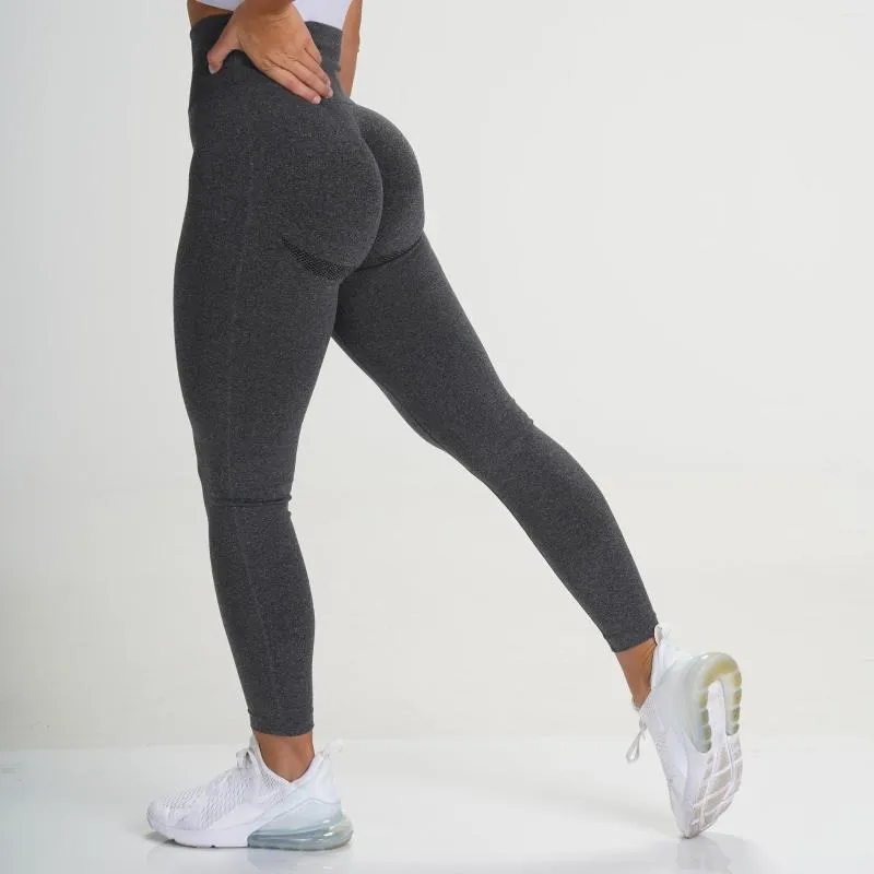 Kvinnors leggings sömlösa kvinnor fitness hög midja klädgymträning byxor droppar