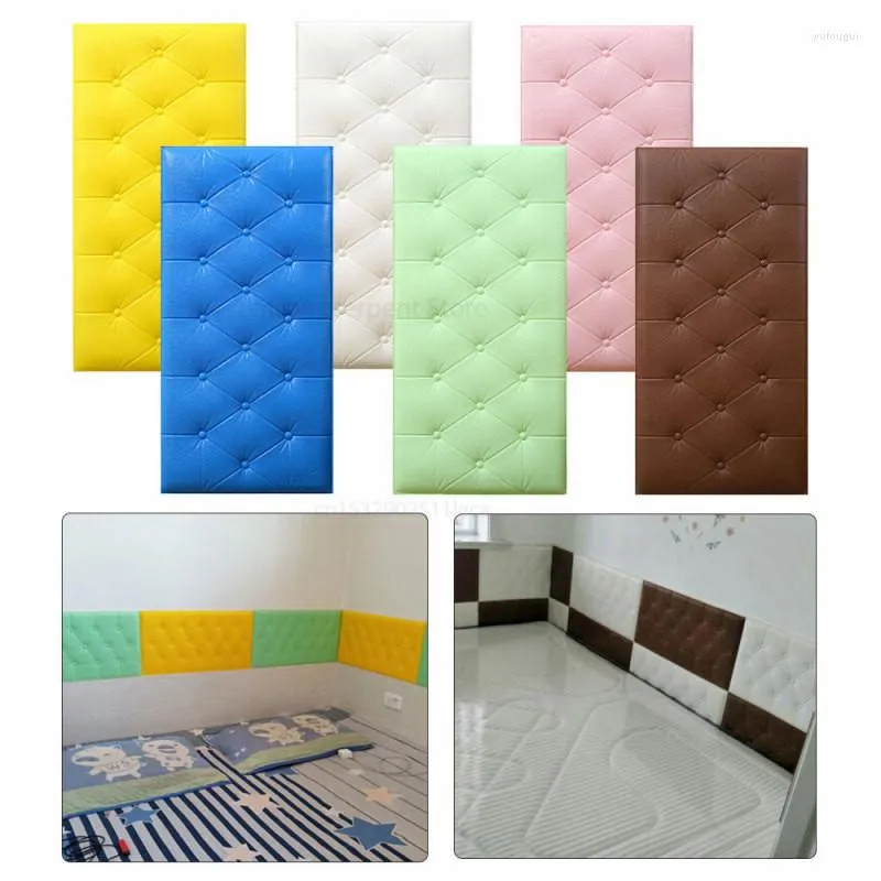 Wallpapers Self-adhesive Anti-collision Wall Decor Mat Children's Bedroom Bed Soft Cushion Three-dimensional Stickers Pads 4MM