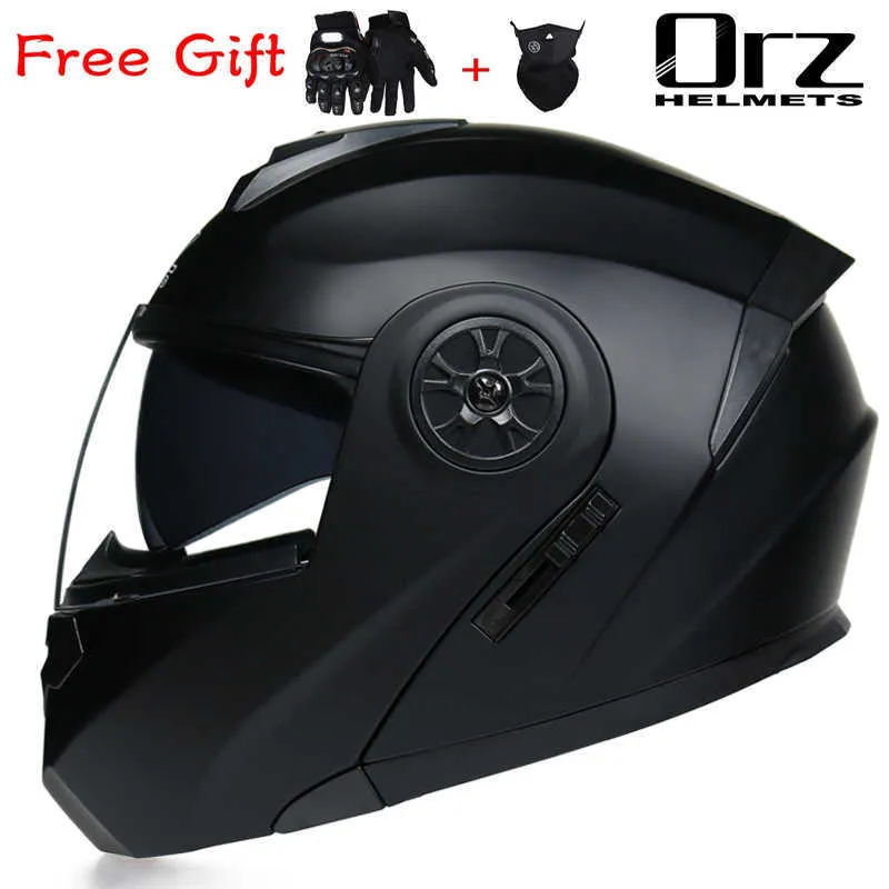 Cycling Helmets 2021 ORZ New Motorcyc Helmet Full Face Racing With Doub ...