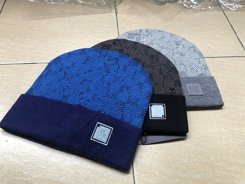 20SS nuevo dise￱ador cl￡sico de oto￱o invernal de estilo caliente sombreros de gorro de beanie hombres y mujeres forma universal de tejido de punto oto￱o lana al aire libre calaveras calientes