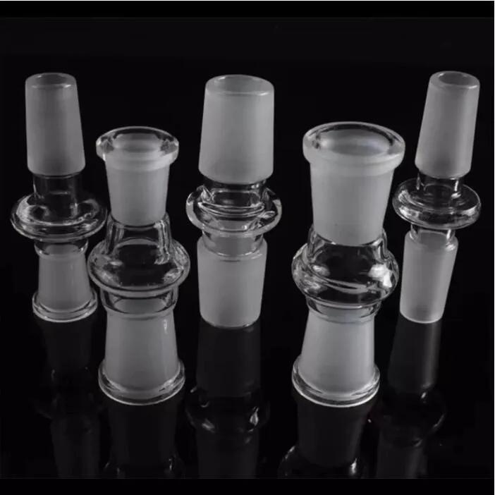12 Arten Glasadapter für Shisha-Ölplattformen, Bong-Adapterschalen, Quarz-Banger, 14 mm Stecker auf 18 mm Buchse, Bong-Adapter, Rauchen von Wasserpfeifen