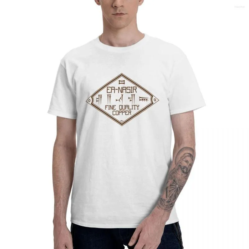 Herr t-skjortor ea-nasir finkvalitet koppar t-shirt ren bomull runda hals män t-shirts kort ärm överdimensionerad unisex tee toppar oss storlek storlek