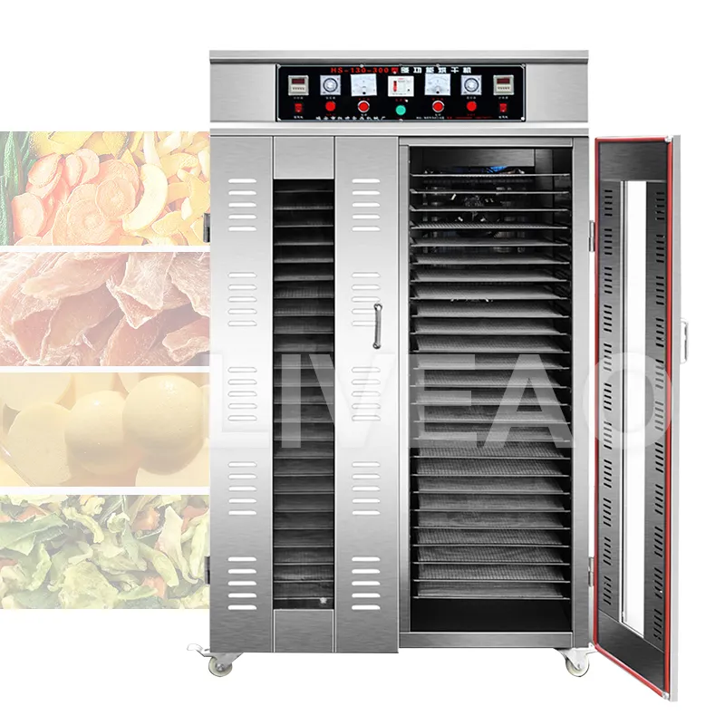 Liveao Commercial Kitchen 50 Lager Dehydrator för frukt Vegetabilisk industriell nötkött och insekter torktumlare
