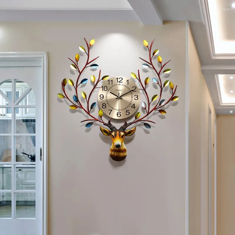 壁の時計装飾モダンリビングルームクリエイティブクロックデコレーションリロエはホーム革新的なアクセサリーを解放しました