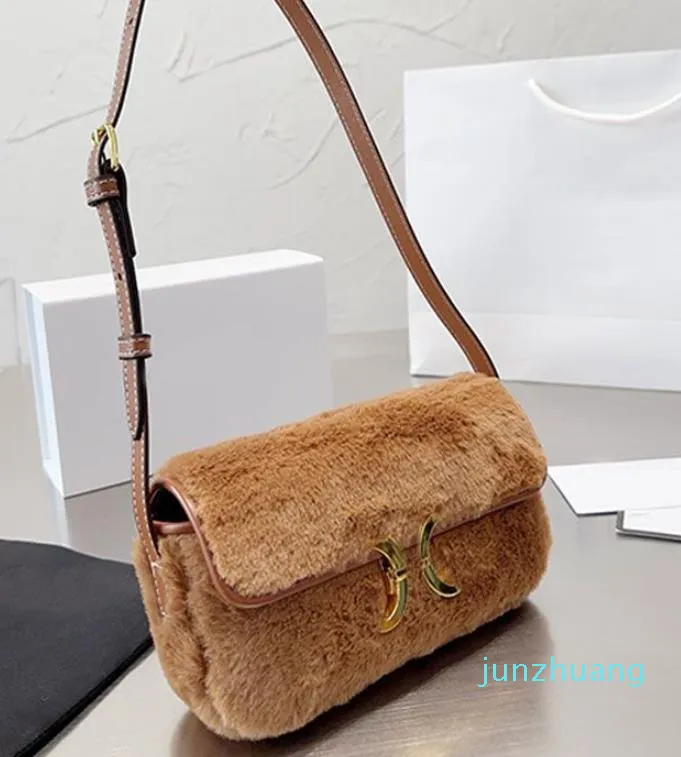2022 bolsas de l￣ Bolsa de axila bolsas Crossbody Bolsas de meio m￪s Bolsas de bordado letra de letra de moda z￭per bolso de couro real