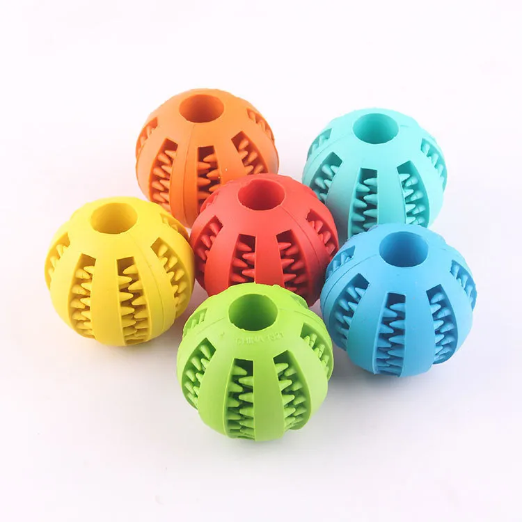 Bolas de borracha interativas para brinquedos de cachorro Toys de cachorro Toy de mastigação de gato pequeno Limpeza de dente grande indestrutível