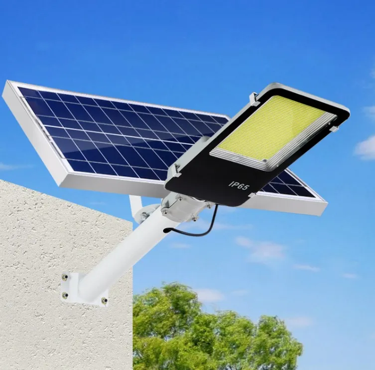 Lampione solare a LED per esterni Faretti per esterni Lampada da parete a luce di inondazione impermeabile con telecomando per casa da giardino