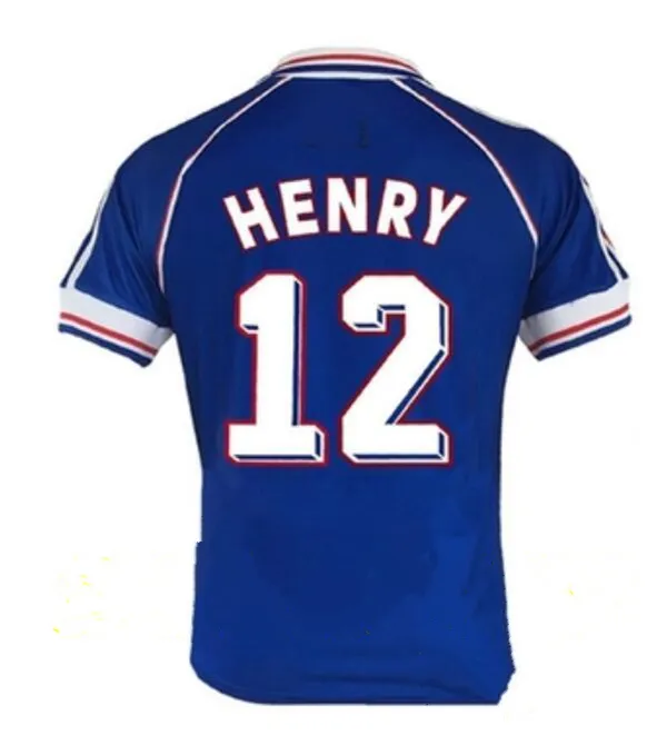 Retro Zidane Henry French Maillot de Foot Soccer Jerseys Mbappe Ribery 98 Petit Makelele Football Shirt Griezmann Benzema Djorkaeff Vieira Cantona Trezeguet Pires