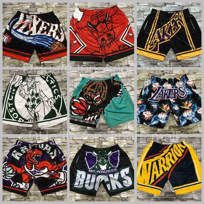 Men's Shorts Mitchell and Ness Basketball Shorts Sport Wear With Pocket on Side Team Sweatpants Men Fashion Style Mesh Vintage High Quality