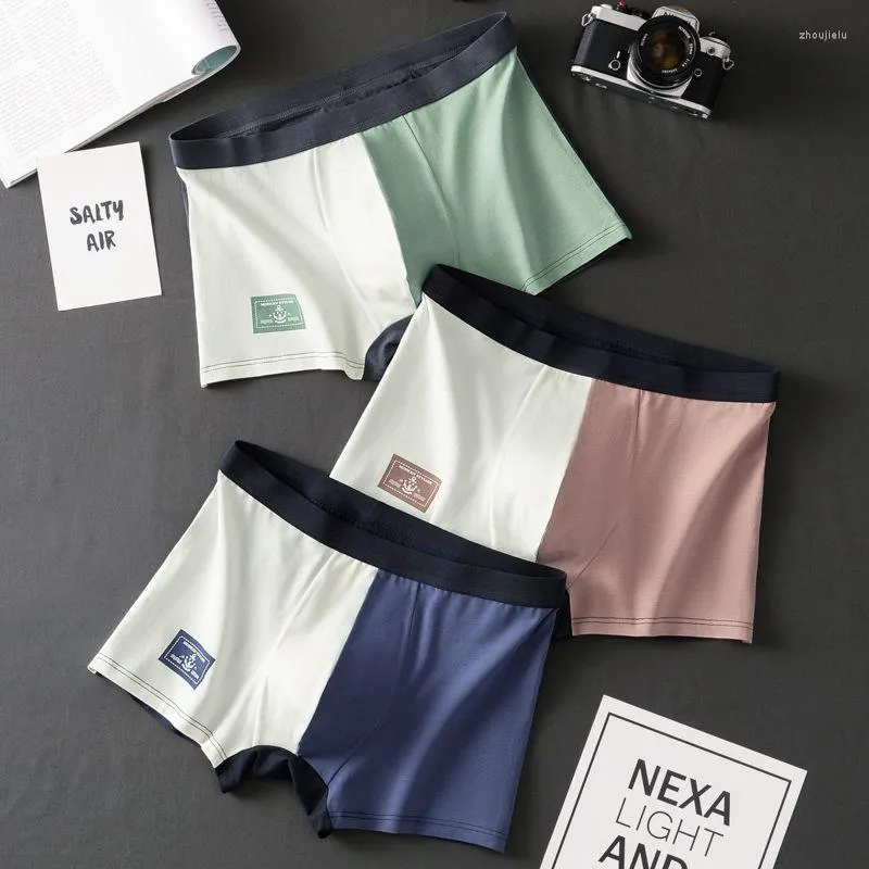 Underpants Boxer Man Brand Pouch Underwear Men Boxers Cotton Splicing Men's Breathable Mens Panties Sexy Homem 2022
