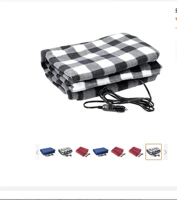 Amazon coche manta eléctrica Euro 12v manta de calefacción capa manta de calefacción 150x110cm calentador ajustable gota de calefacción dy