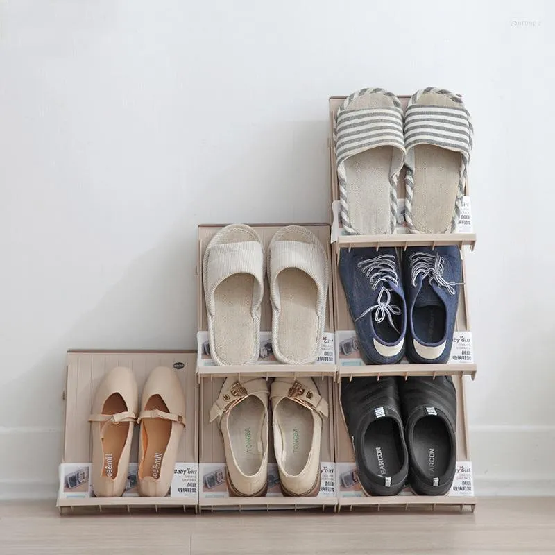 Clothing Storage & Wardrobe Stackable Shoe Rack Home Dormitory Stand Organizer Shelf Slippers Casual Shoes Independent Space-Saving