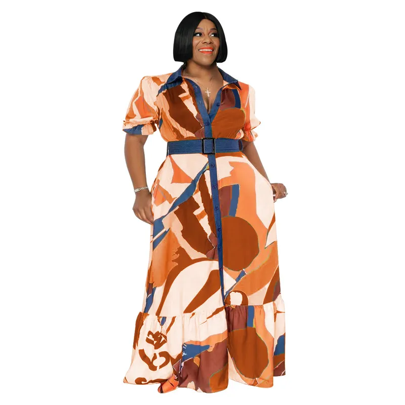 chinese dress ladies Girls' Night Out Maxi Shirt Dress – Bold Red Long Sleeve Style XXL / Red