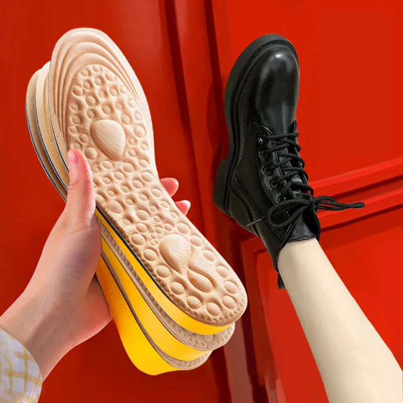 Altura invisível de espuma de memória aumentou palmilhas para sapatos femininos