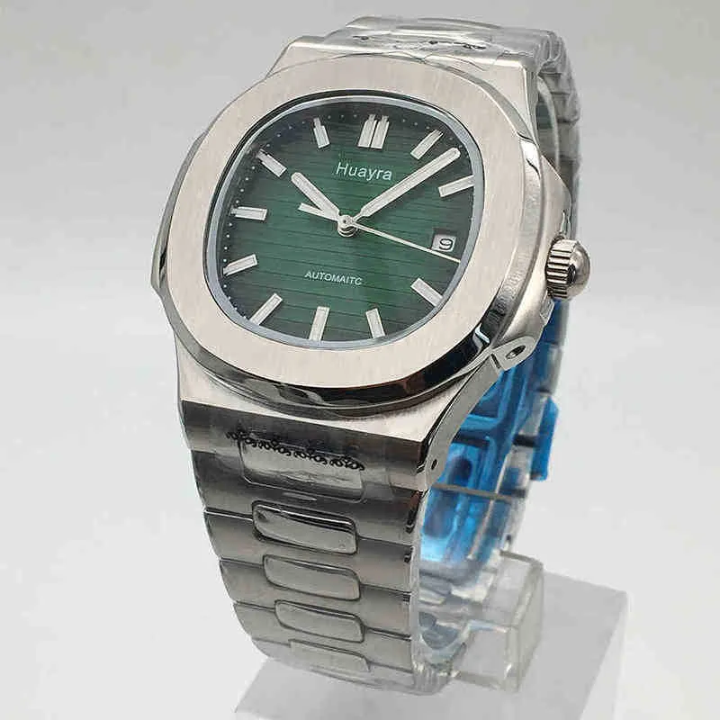 SUPERCLONE pp5711 zegarki 8.3mm cal324c luksusowy mechaniczny męski zegarek ze stali nierdzewnej 40mm szczotkowana obudowa automatyczna data zielony