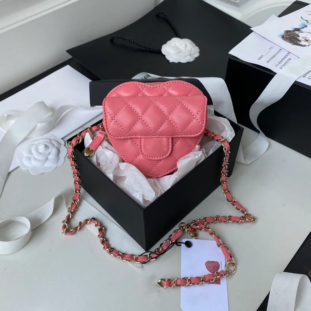 10A Real Leather Fashion Designer Crossbody Heart Channel Bags Quality Women Shoulder Handbag Style Womens Tote Bag High Ladies Shopping Handbag