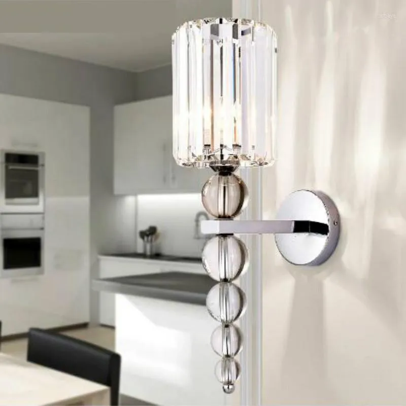 Wall Lamp European Style Bedside Modern Minimalist Crystal Bedroom Living Room TV Aisle Exhibition Hall LX111115