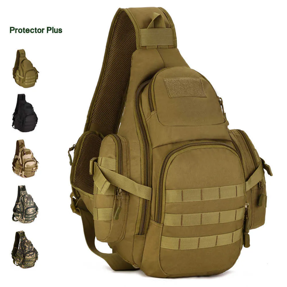 Yürüyüş çantaları koruyucusu artı erkekler açık tırmanma kampı göğüs çantası askeri molle sırt çantası yolculuğu 14 inç su geçirmez dizüstü bilgisayar çantası L221014