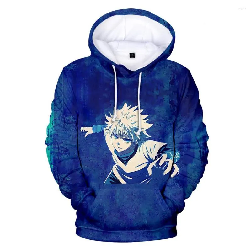 Erkek Hoodies Büyük Boy X 3D Hoodie Sweatshirts Harajuku Karikatür Hisoka Killua Zoldyck Cosplay Suclovers Kadın Hip Hop